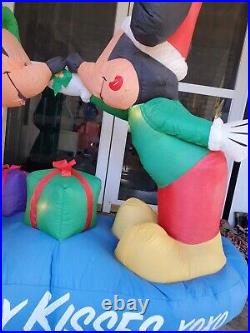 Christmas Disney 5.4 ft Mickey & Minnie Holiday Kisses Airblown Inflatable Decor