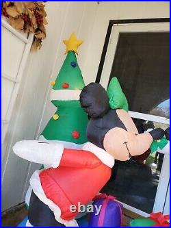 Christmas Disney 5.4 ft Mickey & Minnie Holiday Kisses Airblown Inflatable Decor