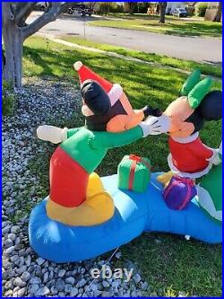 Christmas Disney 5.4 ft Mickey & Minnie Holiday Kisses Airblown Inflatable Decor