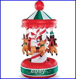 Christmas Holiday Rotating Carousel Yard Inflatable 11.400