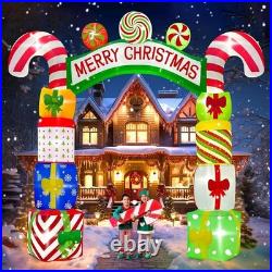 Christmas Inflatable Arch 10FT Gift Boxes Blow Up Outdoor Lawn Decoration