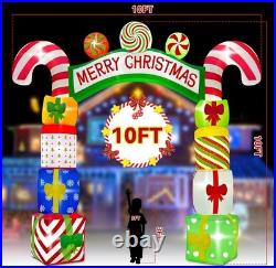 Christmas Inflatable Arch 10FT Gift Boxes Blow Up Outdoor Lawn Decoration