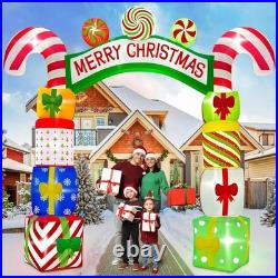 Christmas Inflatable Arch 10FT Gift Boxes Blow Up Outdoor Lawn Decoration
