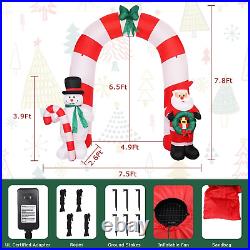 Christmas Inflatable Archway, 8 FT Christmas Inflatables with Santa Claus And