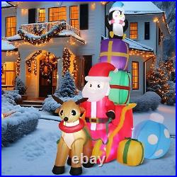 Christmas Inflatable Decoration Lighted Santa Claus Indoor Outdoor Christmas