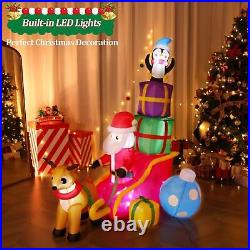 Christmas Inflatable Decoration Lighted Santa Claus Indoor Outdoor Christmas