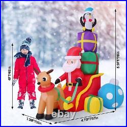 Christmas Inflatable Decoration Lighted Santa Claus Indoor Outdoor Christmas