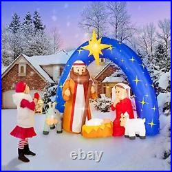 Christmas Inflatable Nativity Scene Outdoor 7.5FT W Inflatable Christmas