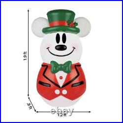 Christmas Mickey and Minnie Mouse Set Of 2 Disney Blow Mold Snowman Light Up 23