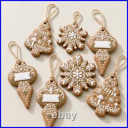 Christmas Ornament Gingerbread Snowflake Wood Tree Hanging Home Decor
