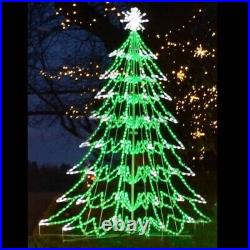 Christmas Outdoor Decoration LED 3D Green Tree Wireframe Yard Art 10ft