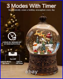 Christmas Snow Globes, Vintage Musical Christmas Snow Globe Lantern, Lighted