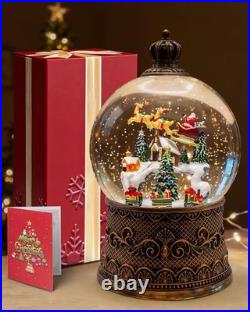 Christmas Snow Globes, Vintage Musical Christmas Snow Globe Lantern, Lighted