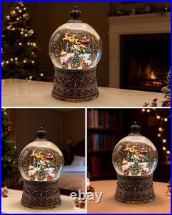 Christmas Snow Globes, Vintage Musical Christmas Snow Globe Lantern, Lighted