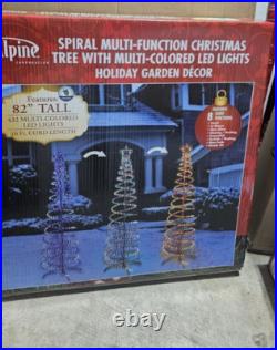 Christmas Spiral Multi-function Christmas 82 Mulit-colored Led Lights Nib