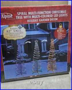 Christmas Spiral Multi-function Christmas 82 Mulit-colored Led Lights Nib