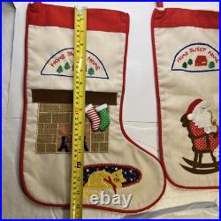 Christmas Stocking Home Sweet Home Kurt Adler Cat Fireplace & Santa 16 Red Trim Christmas Stocking Home Sweet Home Kurt Adler Cat Fireplace & Santa 16 Red Trim