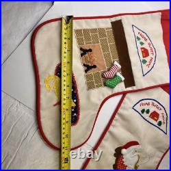 Christmas Stocking Home Sweet Home Kurt Adler Cat Fireplace & Santa 16 Red Trim Christmas Stocking Home Sweet Home Kurt Adler Cat Fireplace & Santa 16 Red Trim