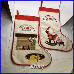 Christmas Stocking Home Sweet Home Kurt Adler Cat Fireplace & Santa 16 Red Trim Christmas Stocking Home Sweet Home Kurt Adler Cat Fireplace & Santa 16 Red Trim