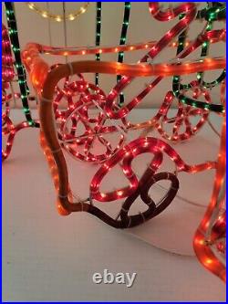 Christmas Train Rope Light up Neon Outdoor Decoration Yard Art 3 Piece Used