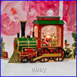 Christmas Train Snow Globe with Music and Lights, Musical Snow Globe Lantern