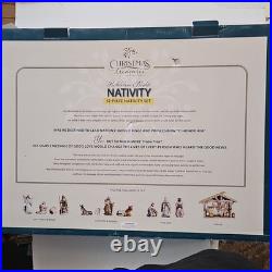 Christmas Treasures Bethlehem Nights 12-Piece Hand Painted Resin Nativity Set