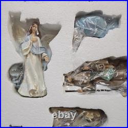 Christmas Treasures Bethlehem Nights 12-Piece Hand Painted Resin Nativity Set