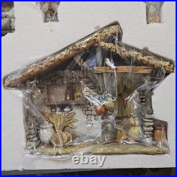 Christmas Treasures Bethlehem Nights 12-Piece Hand Painted Resin Nativity Set