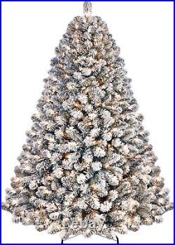 Christmas Tree 7.5FT Artificial Flocked with 350 Warm Lights for Xmas Decorations Christmas Tree 7.5FT Artificial Flocked with 350 Warm Lights for Xmas Decorations