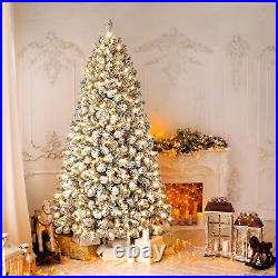 Christmas Tree 7ft Prelit Snow Flocked Artificial With 300 Lights for Xmas Decor Christmas Tree 7ft Prelit Snow Flocked Artificial With 300 Lights for Xmas Decor