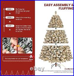 Christmas Tree 7ft Prelit Snow Flocked Artificial With 300 Lights for Xmas Decor Christmas Tree 7ft Prelit Snow Flocked Artificial With 300 Lights for Xmas Decor