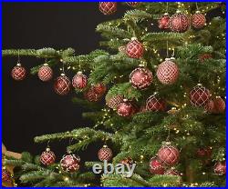 Christmas Tree Ball Glitter Glass Antique Country House Ornaments