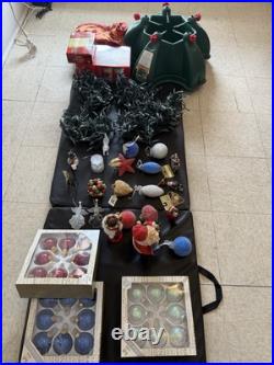 Christmas Tree Penta Stand And Ornaments
