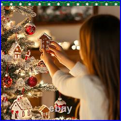 Christmas Tree Pre-Lit Snow Flocked Artificial Xmas with LED Lights 9ft Christmas Tree Pre-Lit Snow Flocked Artificial Xmas with LED Lights 9ft