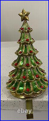 Christmas Tree Stocking Holder Candle Jeweled