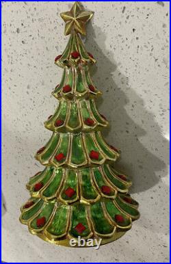 Christmas Tree Stocking Holder Candle Jeweled