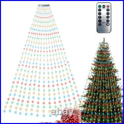 Christmas Tree Waterfall Lights 320 LED RGB Color Changing Indoor Outdoor Decor