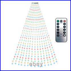 Christmas Tree Waterfall Lights 320 LED RGB Color Changing Indoor Outdoor Decor