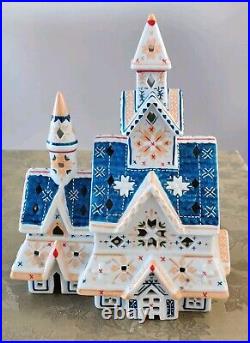 Christmas Villeroy & Boch Porcelain Scandinavia Decolight Star Church House RARE Christmas Villeroy & Boch Porcelain Scandinavia Decolight Star Church House RARE