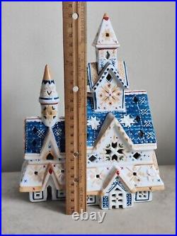 Christmas Villeroy & Boch Porcelain Scandinavia Decolight Star Church House RARE Christmas Villeroy & Boch Porcelain Scandinavia Decolight Star Church House RARE