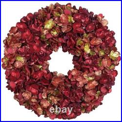 Christmas Wreaths for Front Door, 24 inch Hydrangea Wreath for Front Doors Ou