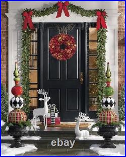Christmas Wreaths for Front Door, 24 inch Hydrangea Wreath for Front Doors Ou