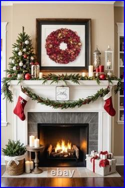 Christmas Wreaths for Front Door, 24 inch Hydrangea Wreath for Front Doors Ou