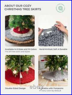 Christmas tree skirt chunky knit, custom tree skirt, vintage Christmas decoration