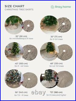 Christmas tree skirt chunky knit, custom tree skirt, vintage Christmas decoration