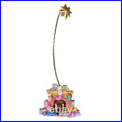 Christopher Radko Glass Ornaments Lot with 2 Stands Santa Snowman House Sleigh