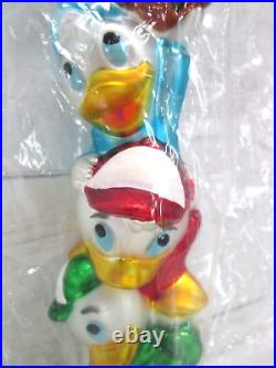 Christopher Radko Huey Louie Dewey Duck Cookie Jar Christmas Ornament Disney New