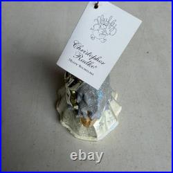 Christopher Radko Muffy Snowflake Teddy Bear Glass Christmas Ornament 6 inch