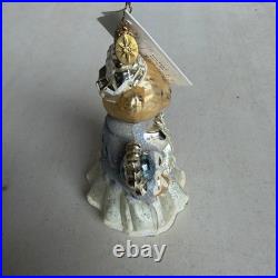 Christopher Radko Muffy Snowflake Teddy Bear Glass Christmas Ornament 6 inch