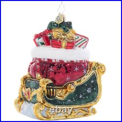 Christopher Radko NEW CHRISTMAS MAGIC SLEIGH Christmas Ornament 1020986